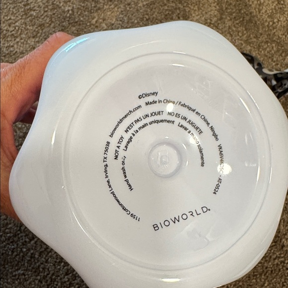 Bioworld Mickey Mouse white ghost water bottle cup with straw new - Picture 3 of 4